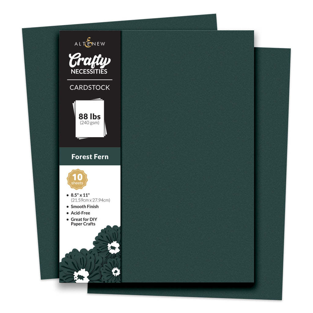 Altenew Crafty Necessities Forest Fern Cardstock 10 Sheet Pack alt8963