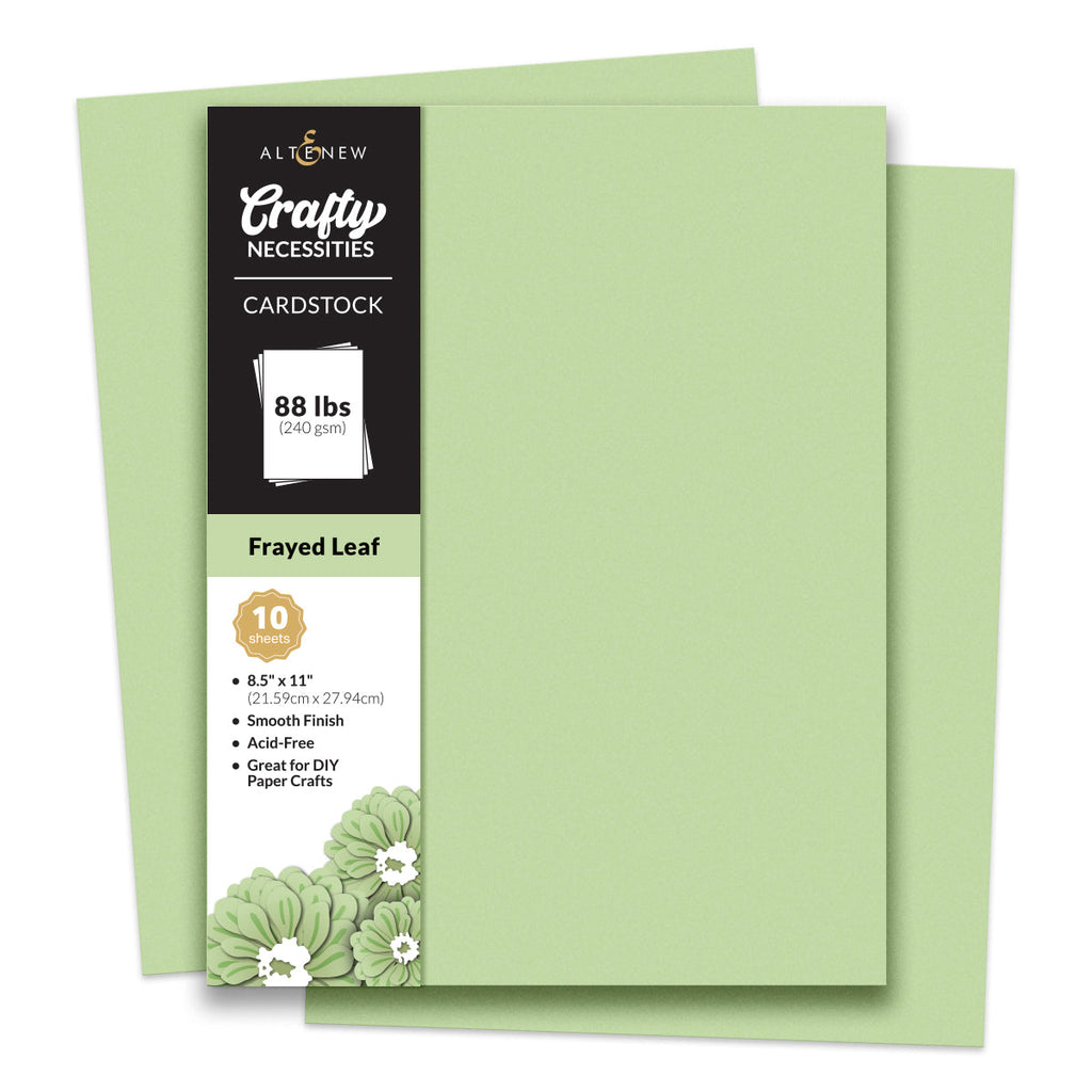Altenew Crafty Necessities Frayed Leaf Cardstock 10 Sheet Pack alt8960