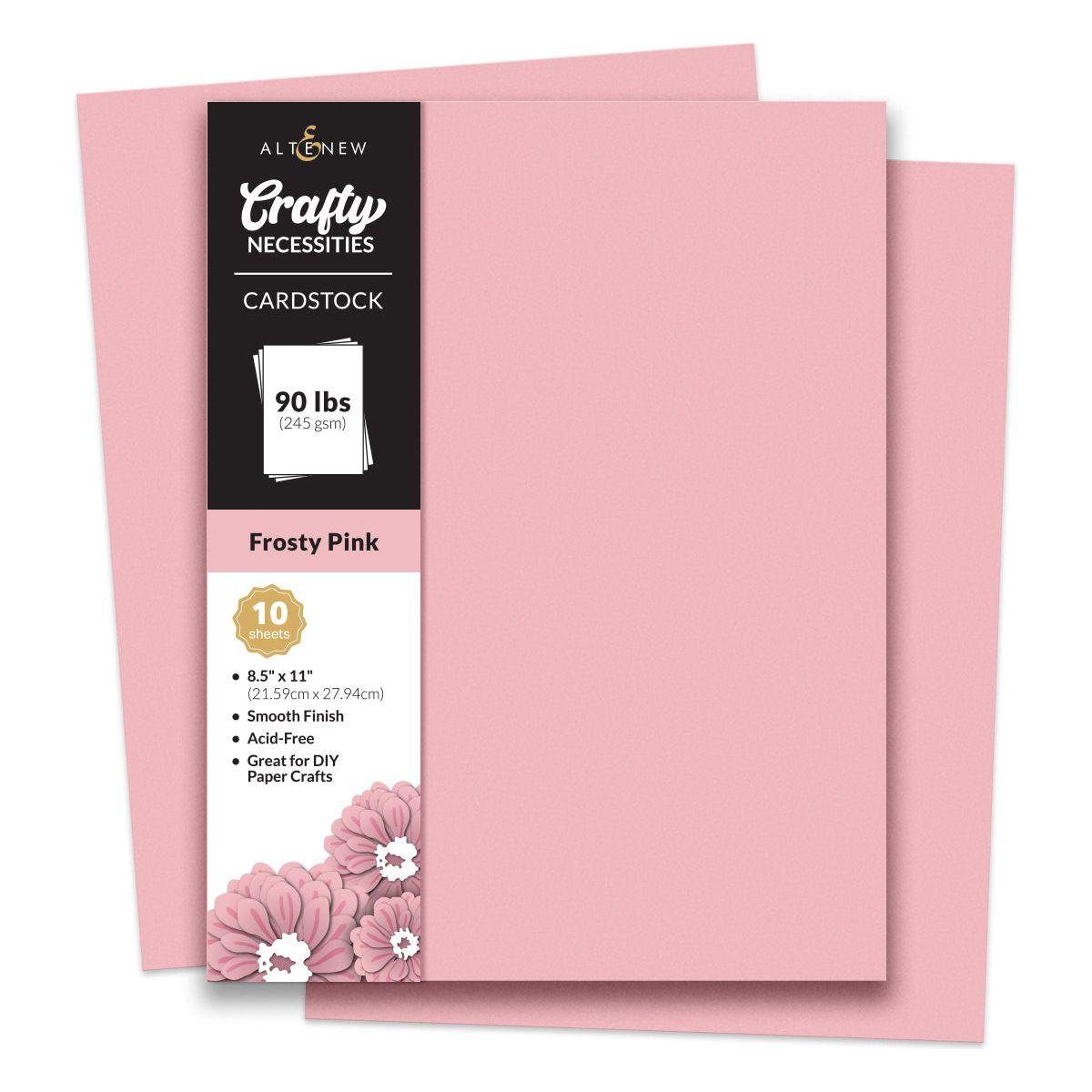 Altenew Crafty Necessities Frosty Pink Cardstock 10 Sheet Pack alt10196