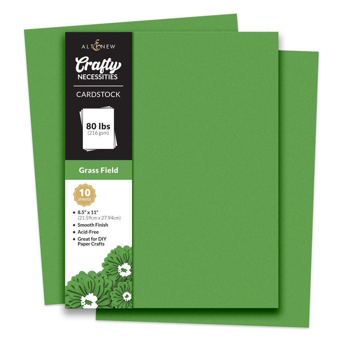Altenew Crafty Necessities Grass Field Cardstock 10 Sheet Pack alt8983