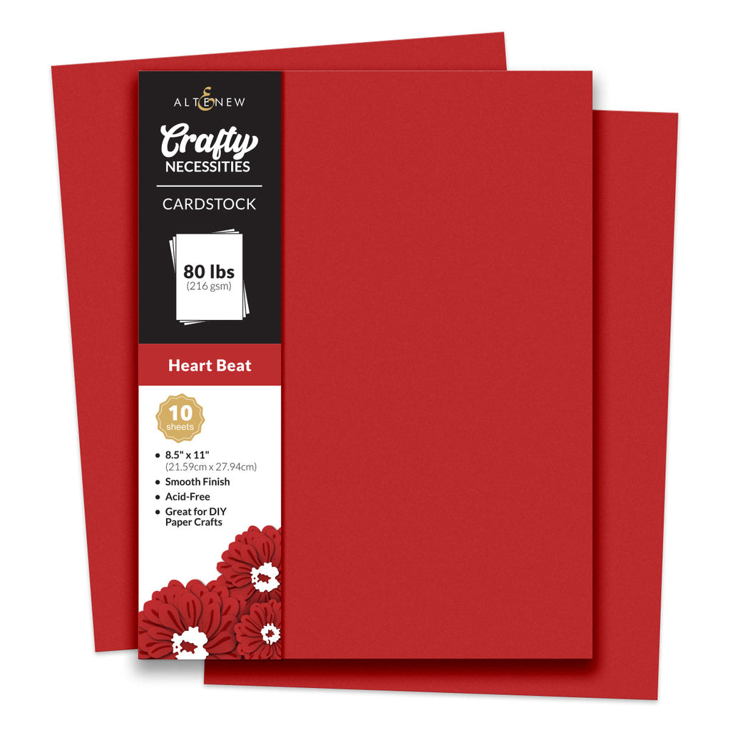 Altenew Crafty Necessities Heart Beat Cardstock 10 Sheet Pack alt10203
