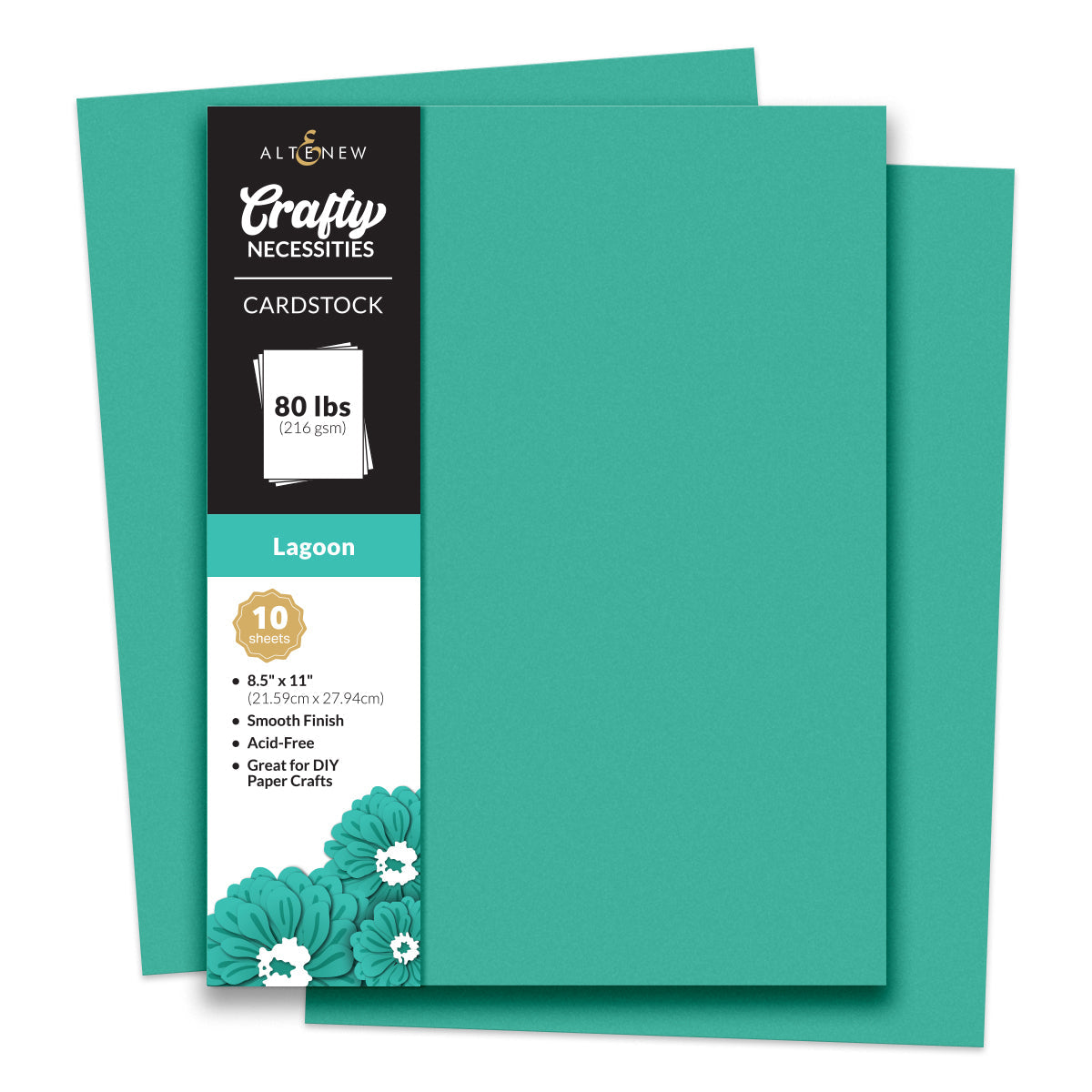 Altenew Crafty Necessities Lagoon Cardstock 10 Sheet Pack alt8987