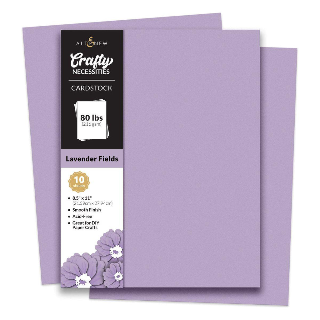 Altenew Crafty Necessities Lavender Fields Cardstock 10 Sheet Pack alt8993