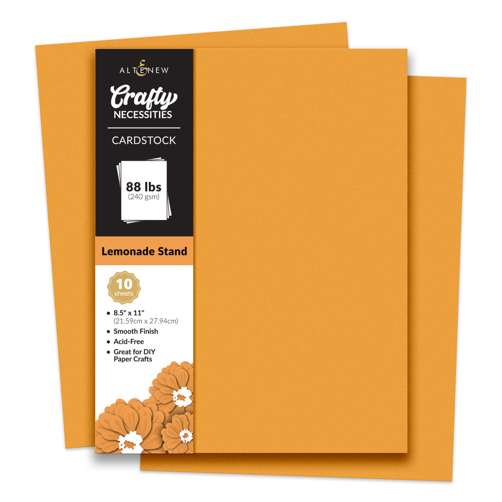 Altenew Crafty Necessities Lemonade Stand Cardstock 10 Sheet Pack alt11175