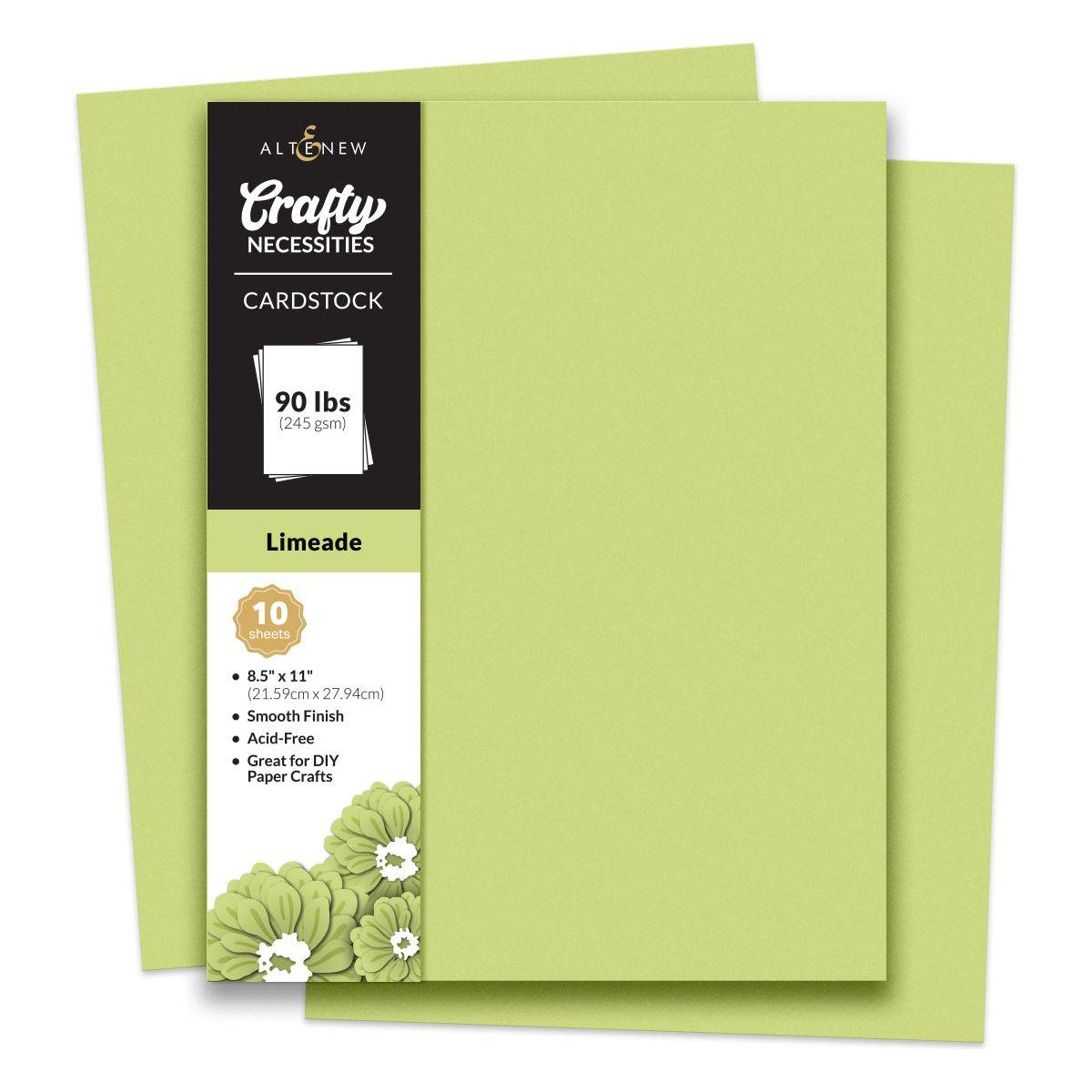 Altenew Crafty Necessities Limeade Cardstock 10 Sheet Pack alt10278