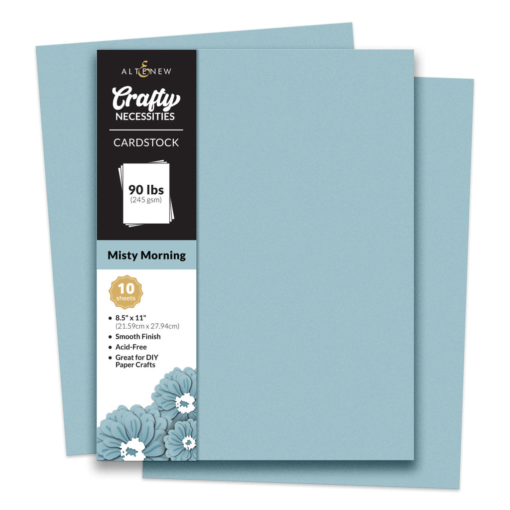 Altenew Crafty Necessities Misty Morning Cardstock 10 Sheet Pack alt8970