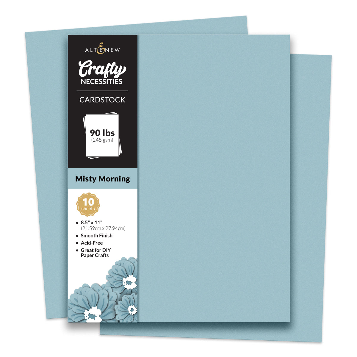 Altenew Crafty Necessities Misty Morning Cardstock 10 Sheet Pack alt8970