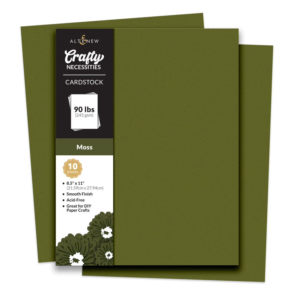 Altenew Crafty Necessities Moss Cardstock 10 Sheet Pack alt8959