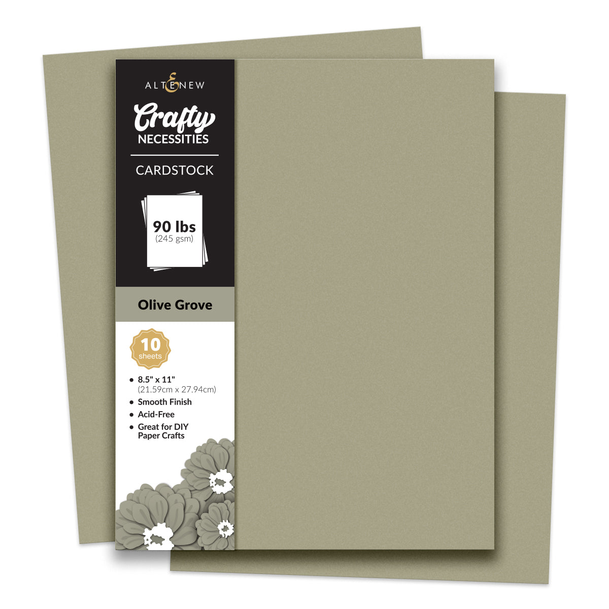 Altenew Crafty Necessities Olive Grove Cardstock 10 Sheet Pack alt11181