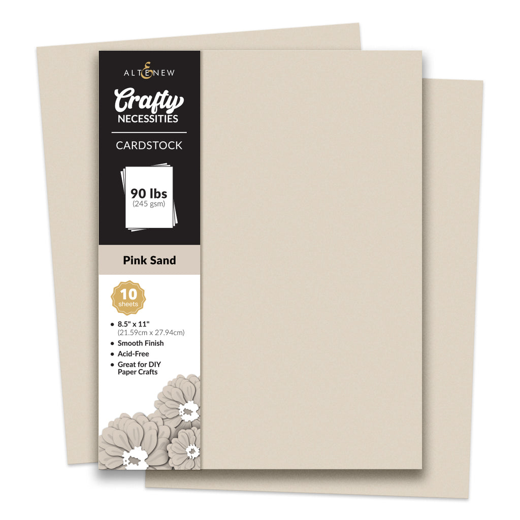 Altenew Crafty Necessities Pink Sand Cardstock 10 Sheet Pack alt11177