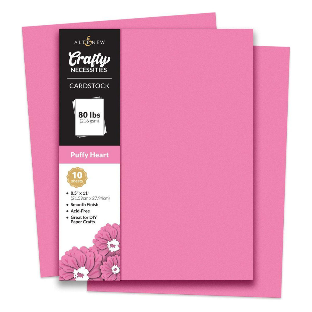Altenew Crafty Necessities Puffy Heart Cardstock 10 Sheet Pack alt8994