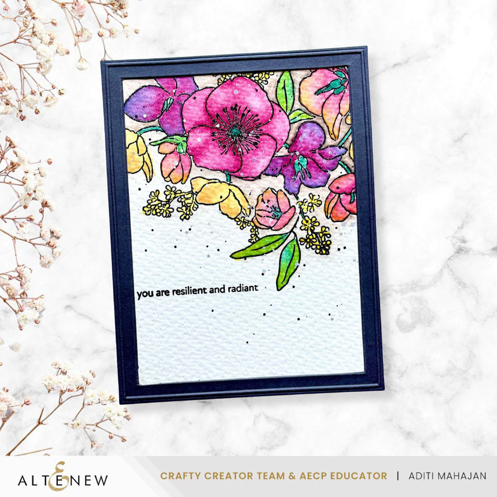 Altenew Crafty Necessities Pure Graphite Cardstock 10 Sheet Pack alt11186 bright colors