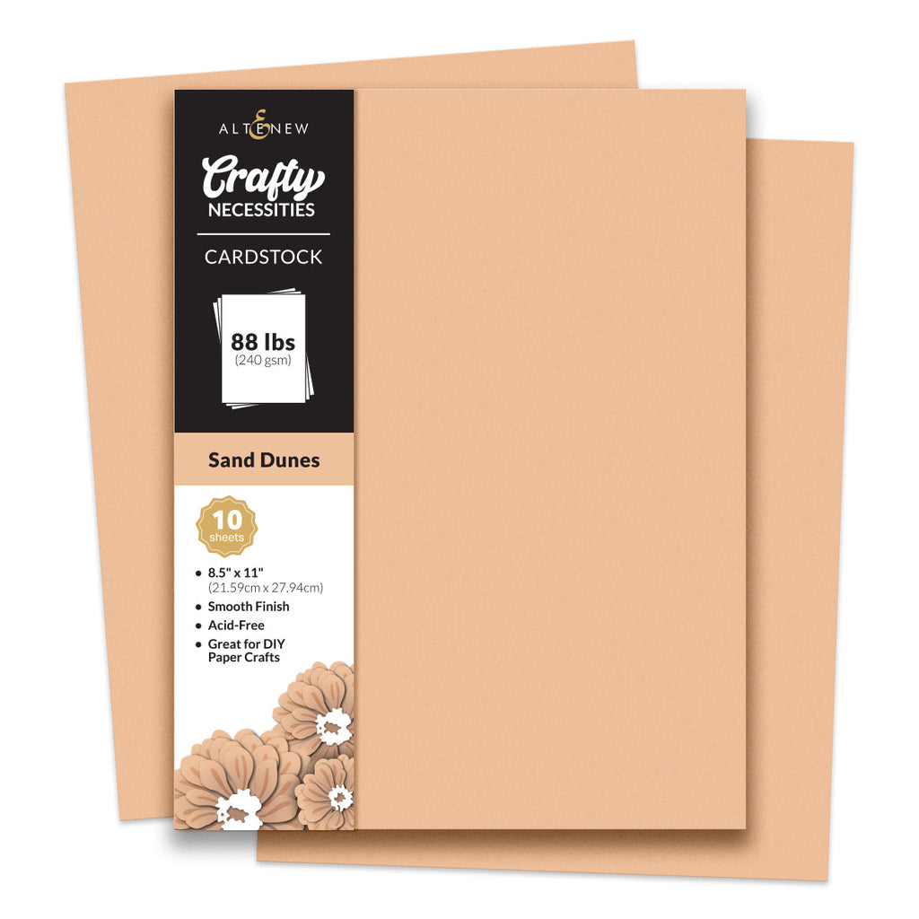 Altenew Crafty Necessities Sand Dunes Cardstock 10 Sheet Pack alt10273
