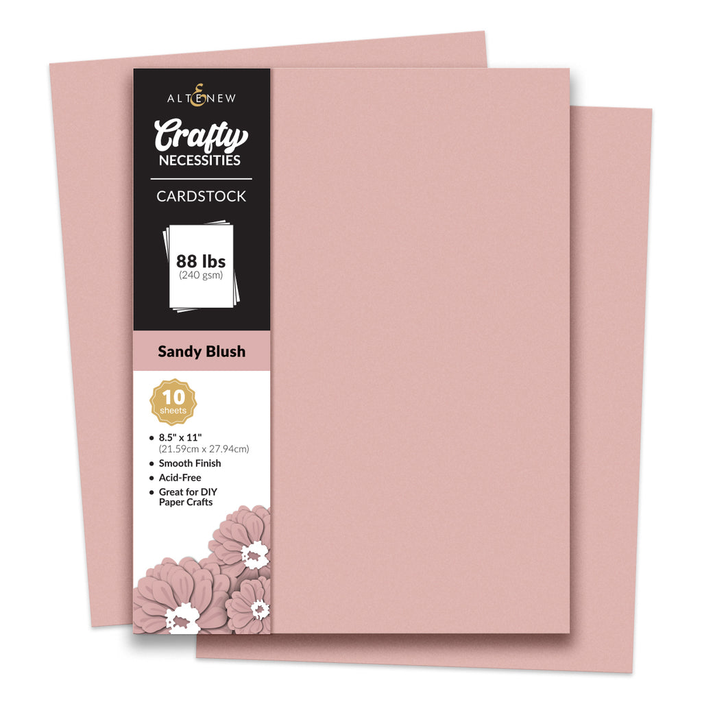 Altenew Crafty Necessities Sandy Blush Cardstock 10 Sheet Pack alt11178