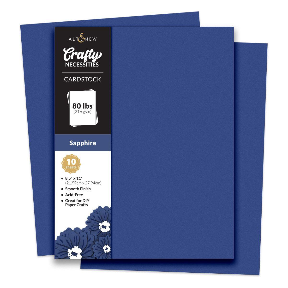 Altenew Crafty Necessities Sapphire Cardstock 10 Sheet Pack alt10210
