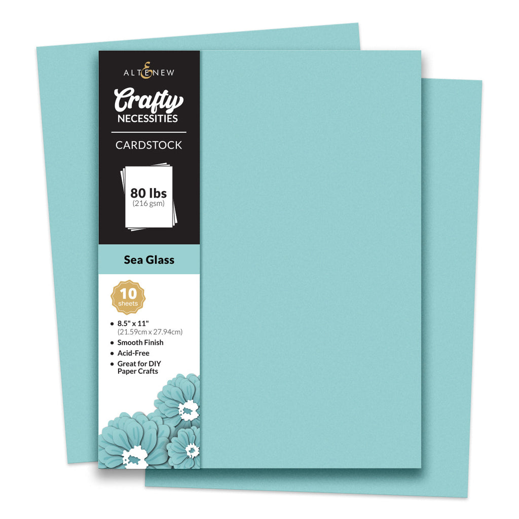 Altenew Crafty Necessities Sea Glass Cardstock 10 Sheet Pack alt10208