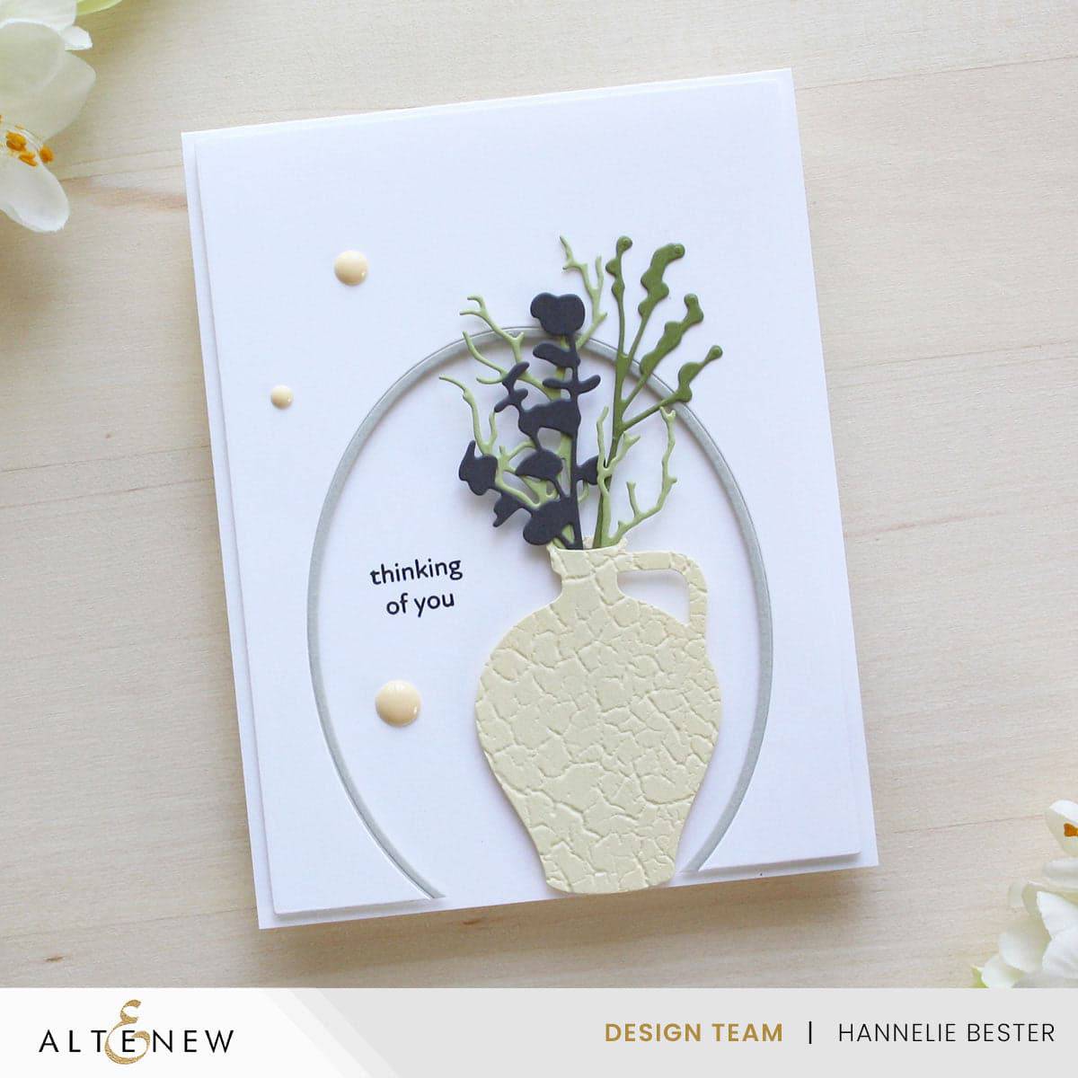 Altenew Crafty Necessities Shattered Shell Cardstock 10 Sheet Pack alt11183 vase of greenery