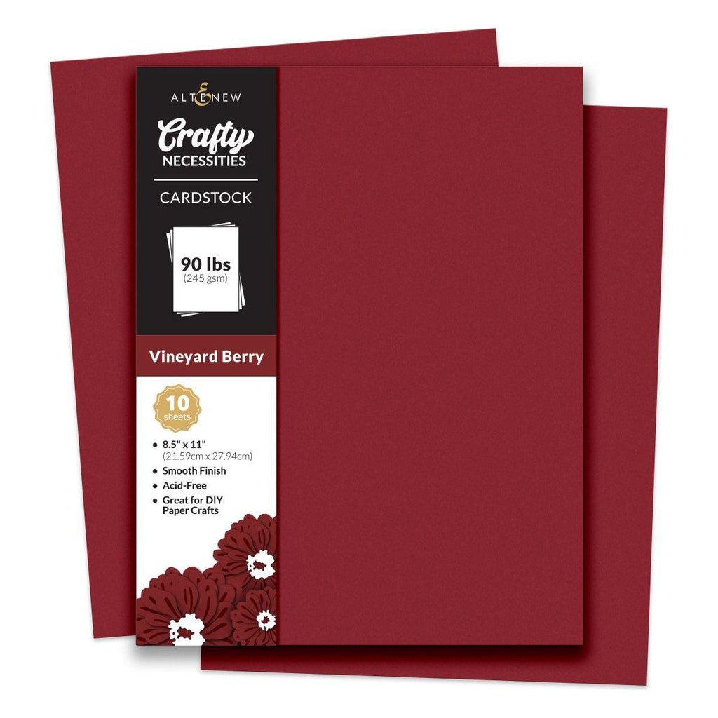 Altenew Crafty Necessities Vineyard Berry Cardstock 10 Sheet Pack alt8953