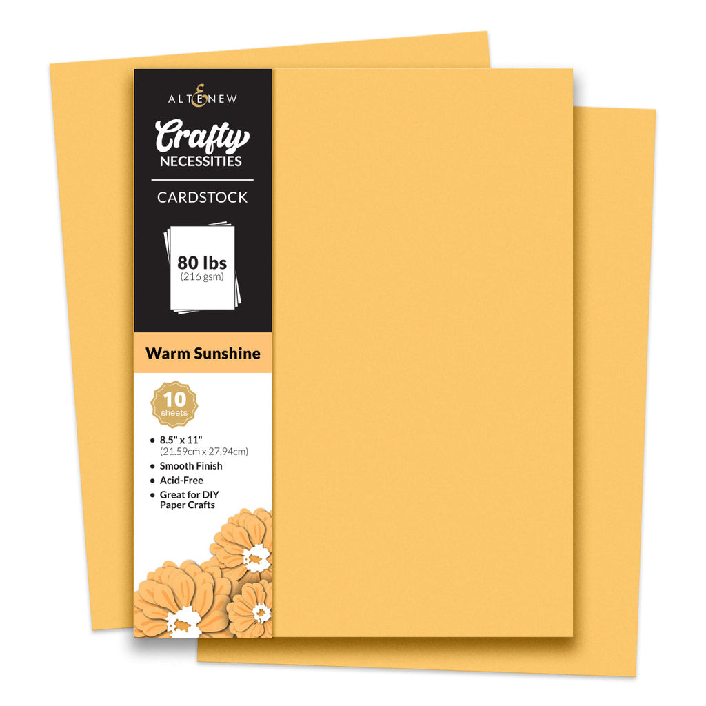 Altenew Crafty Necessities Warm Sunshine Cardstock 10 Sheet Pack alt10205