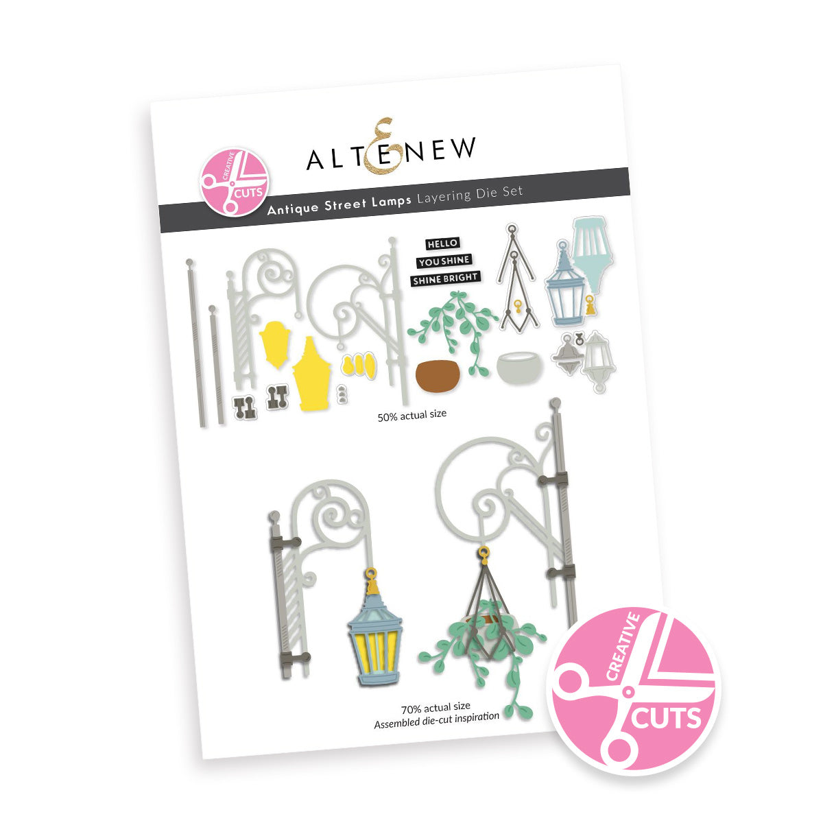 Altenew Creative Cuts Antique Street Lamps Layering Dies alt10779