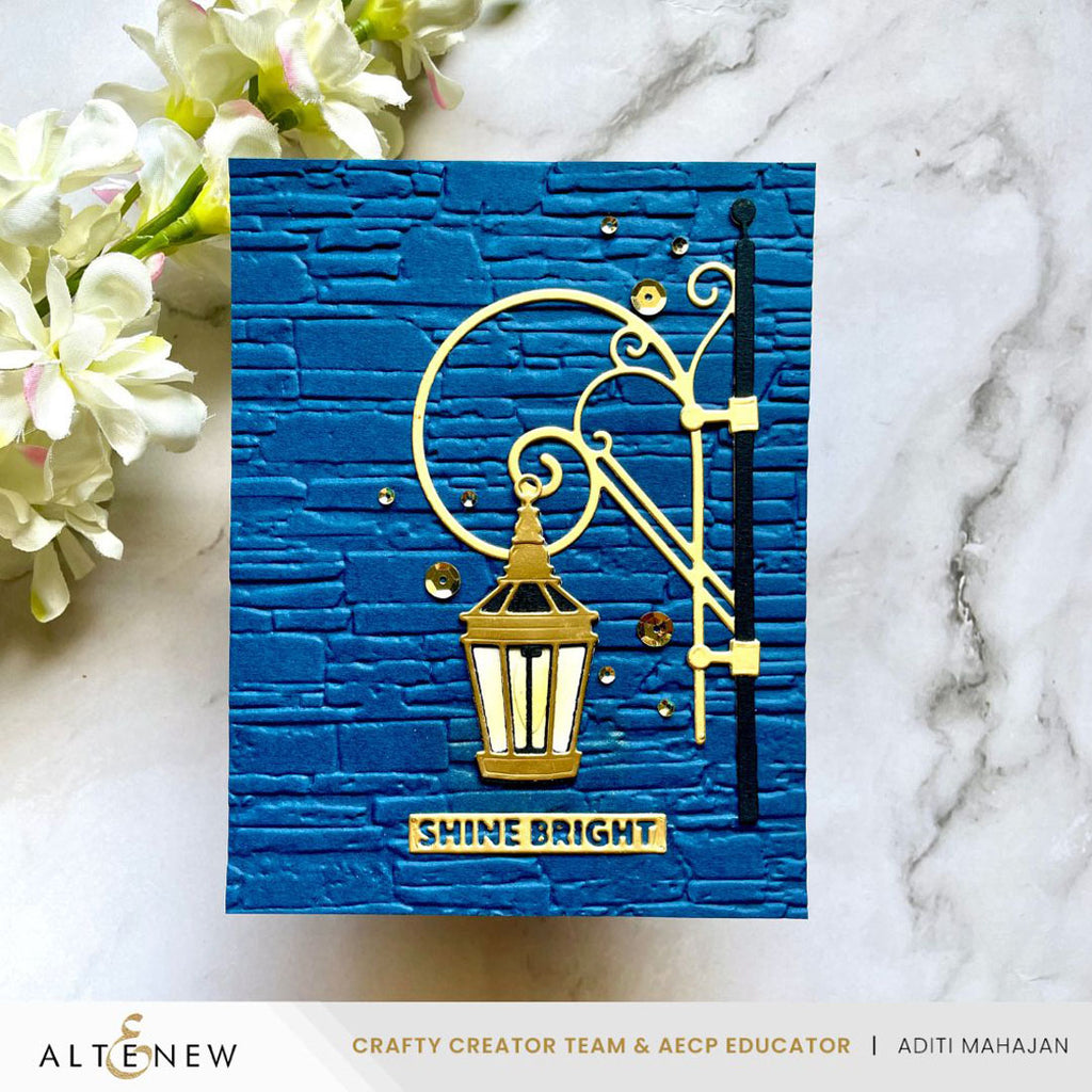Altenew Creative Cuts Antique Street Lamps Layering Dies alt10779 shine on