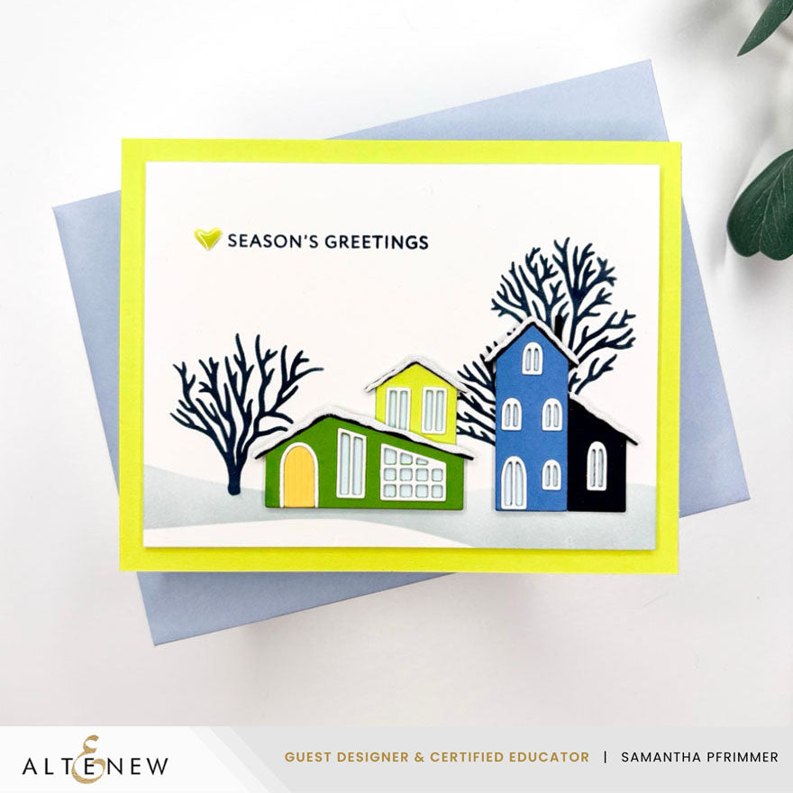 Altenew Creative Cuts Cozy Homes Layering Dies alt10902 season's greetings
