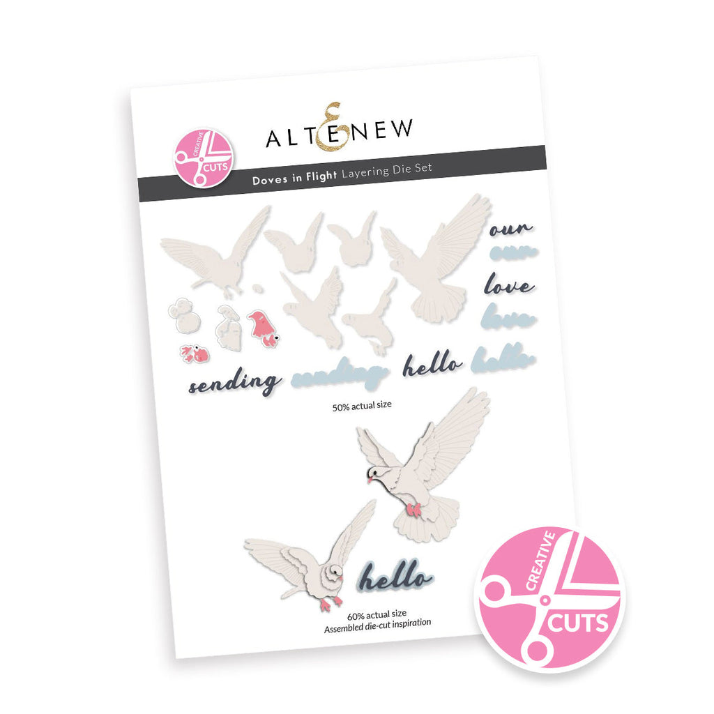 Altenew Creative Cuts Doves in Flight Layering Dies alt10696