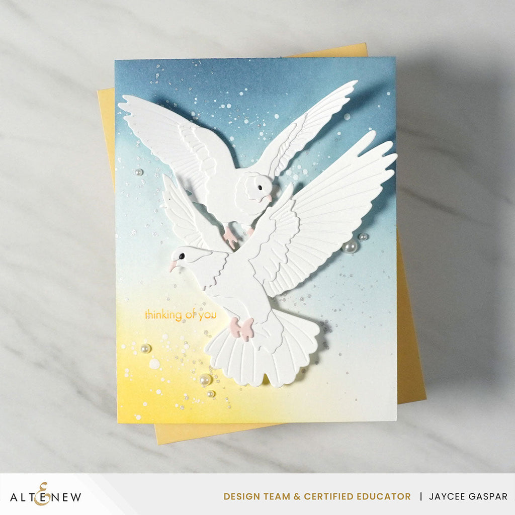 Altenew Creative Cuts Doves in Flight Layering Dies alt10696 thinking of you