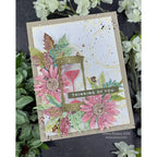Altenew Creative Cuts EZ Arrangement Antique Leaves Layering Dies alt11244 pink flowers | color-code:ALT01