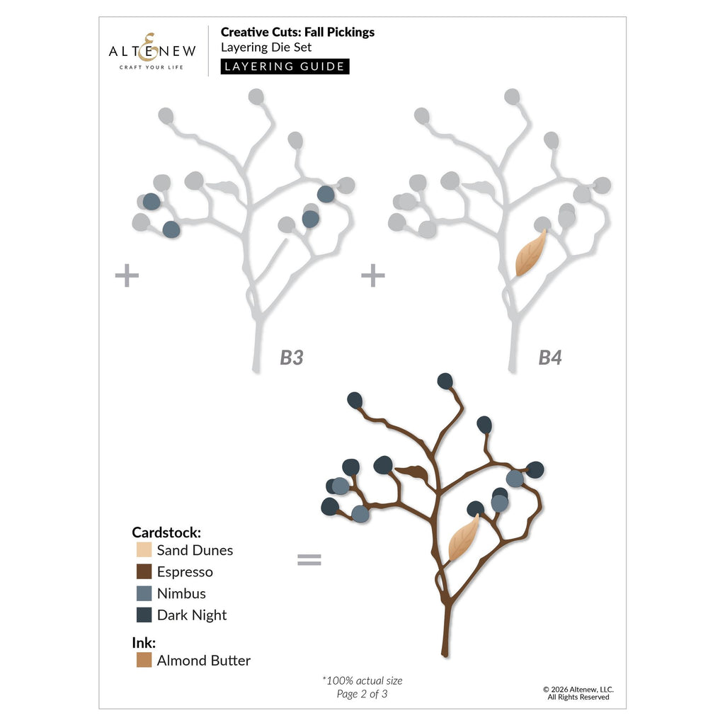 Altenew Creative Cuts Fall Pickings Layering Dies alt11567 layering guide 2