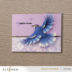 Altenew Creative Cuts Feathered Beauty Layering Dies alt11139 blue bird