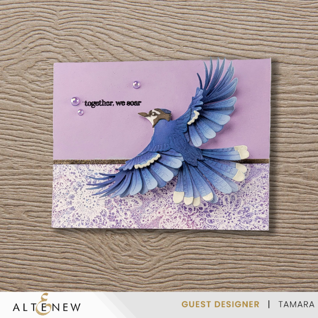 Altenew Creative Cuts Feathered Beauty Layering Dies alt11139 blue bird