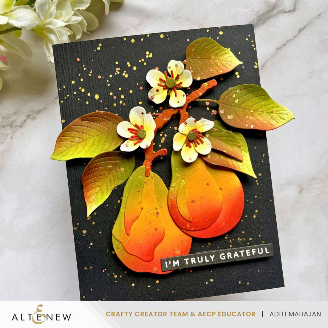 Altenew Creative Cuts Fresh Pears Layering Dies alt10977 grateful