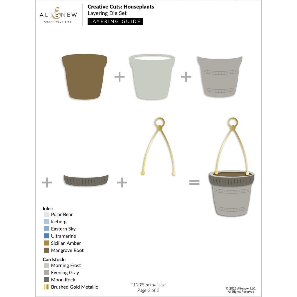Altenew Creative Cuts Houseplants Layering Dies alt10695 layering guide 1