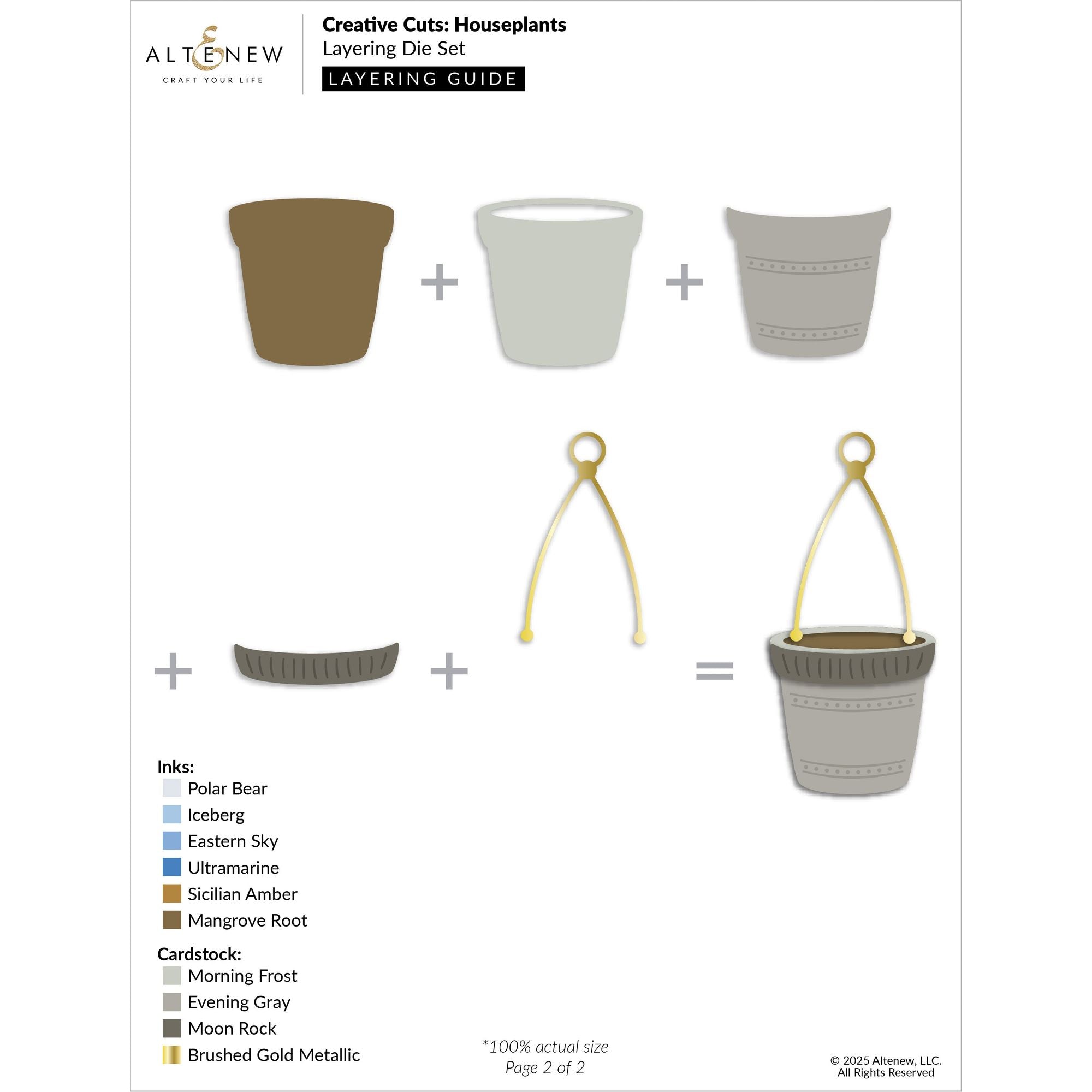 Altenew Creative Cuts Houseplants Layering Dies alt10695 layering guide 1