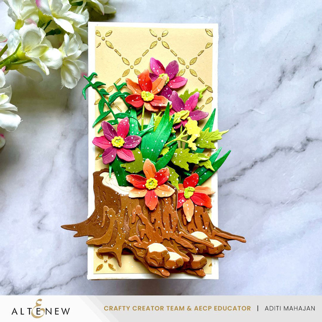 Altenew Creative Cuts In the Woods Layering Dies alt10829 flowers