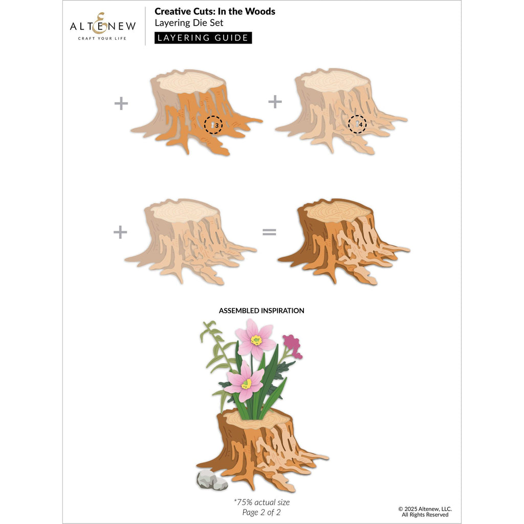Altenew Creative Cuts In the Woods Layering Dies alt10829 layering guide 2