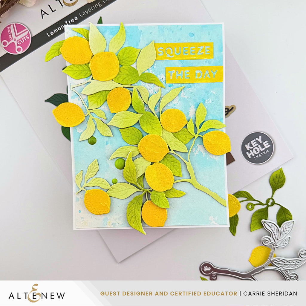 Altenew Creative Cuts Lemon Tree Layering Dies alt11515 squeeze the day card