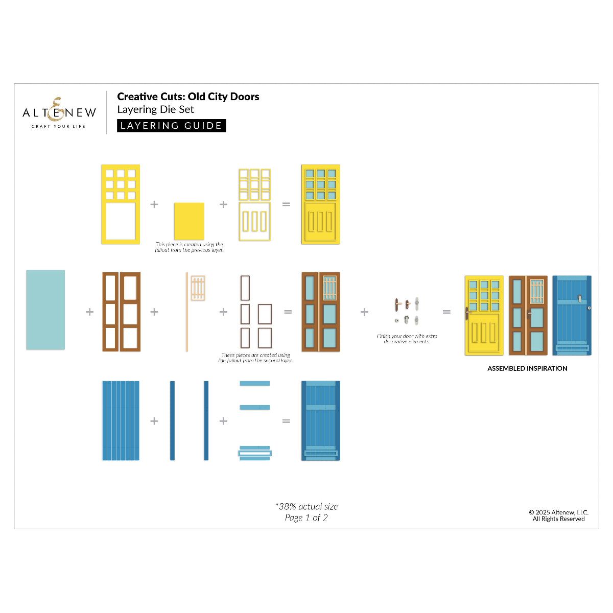 Altenew Creative Cuts Old City Doors Layering Dies alt10752 layering guide 2