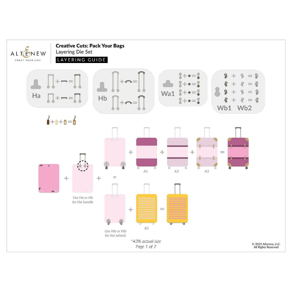 Altenew Creative Cuts Pack Your Bags Layering Dies alt10952 layering guide 1