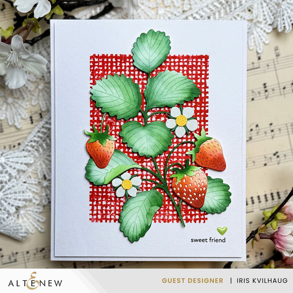 Altenew Creative Cuts Strawberry Patch Layering Dies alt11213 sweet friend