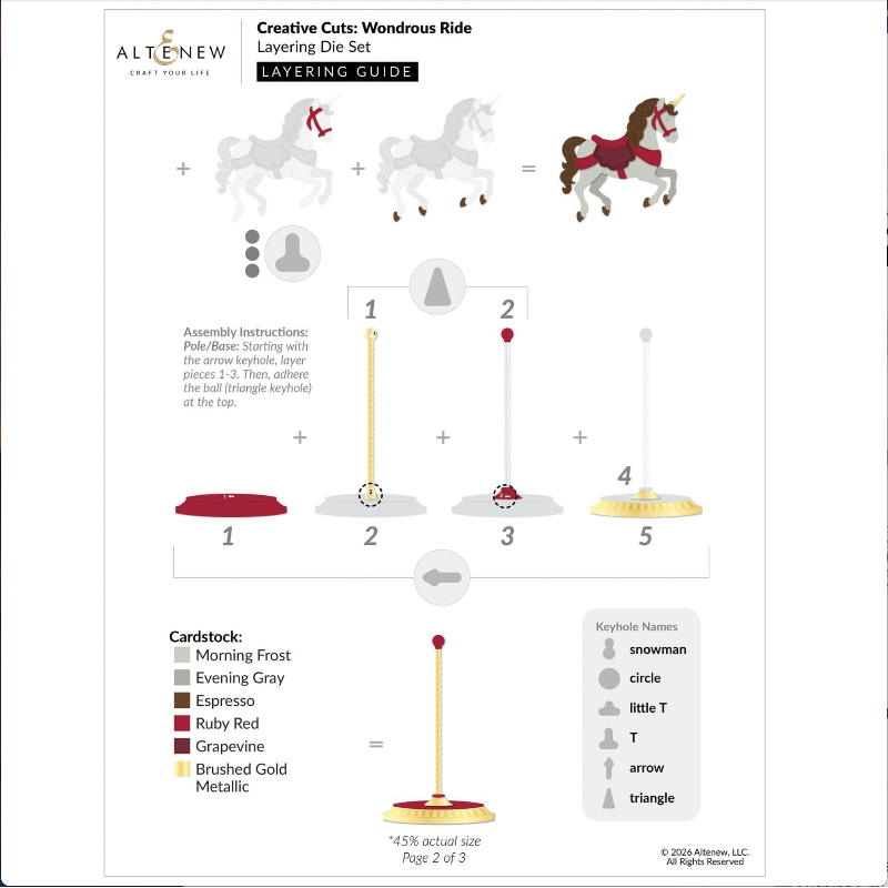 Altenew Creative Cuts Wondrous Ride Layering Dies alt11335 layering guide 2