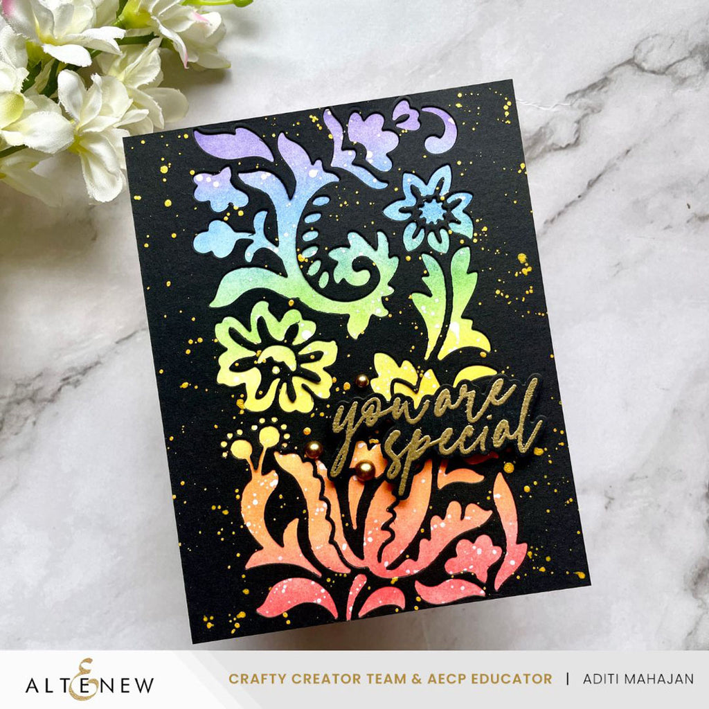 Altenew Creative Cuts Zero-Waste Embroidered Motifs Dies alt10866 rainbow
