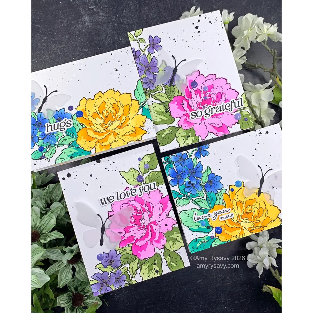 Altenew Creative Cuts Zero-Waste Fluttering Fantasies Layering Dies alt11324 so grateful