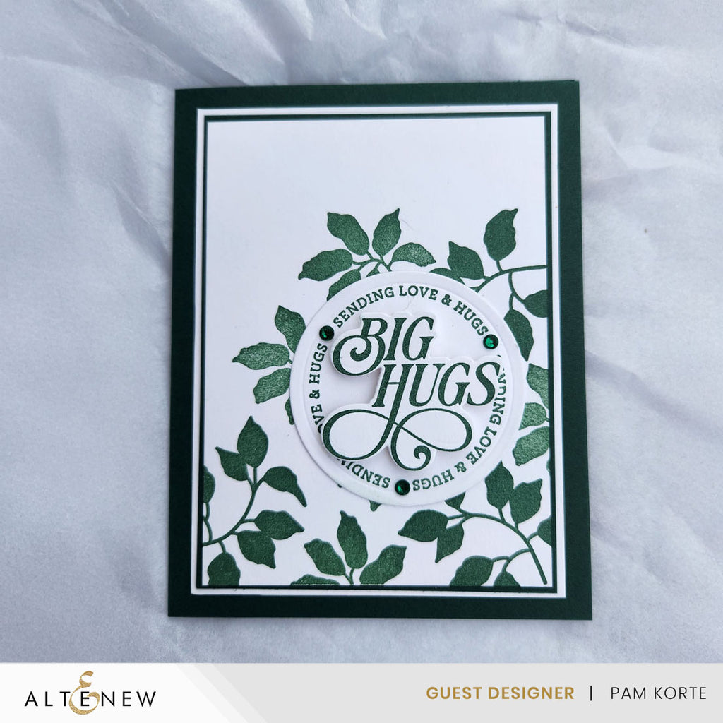 Altenew Creative Labels Clear Stamp and Die Set big hugs