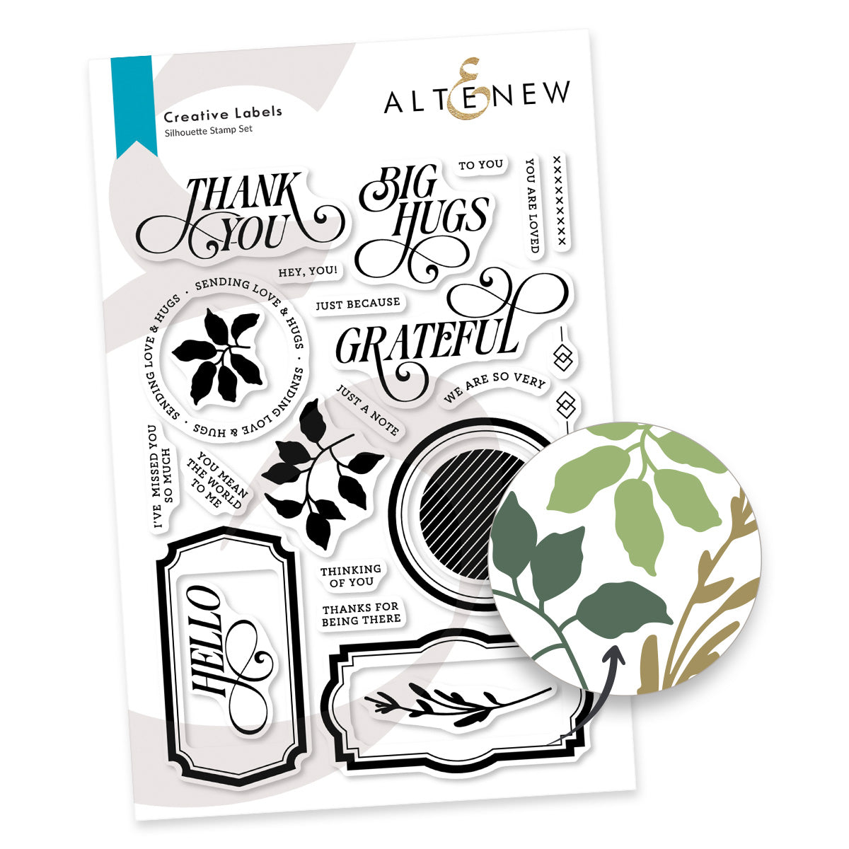 Altenew Creative Labels Clear Stamp and Die Set image 1