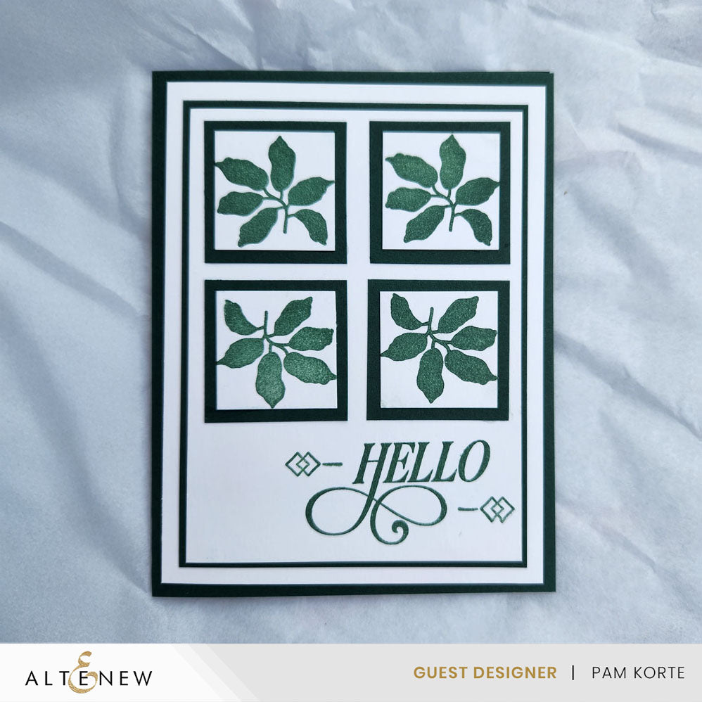 Altenew Creative Labels Clear Stamps alt10719-1 hello green