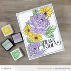 Altenew Creative Labels Clear Stamps alt10719-1 purple flowers