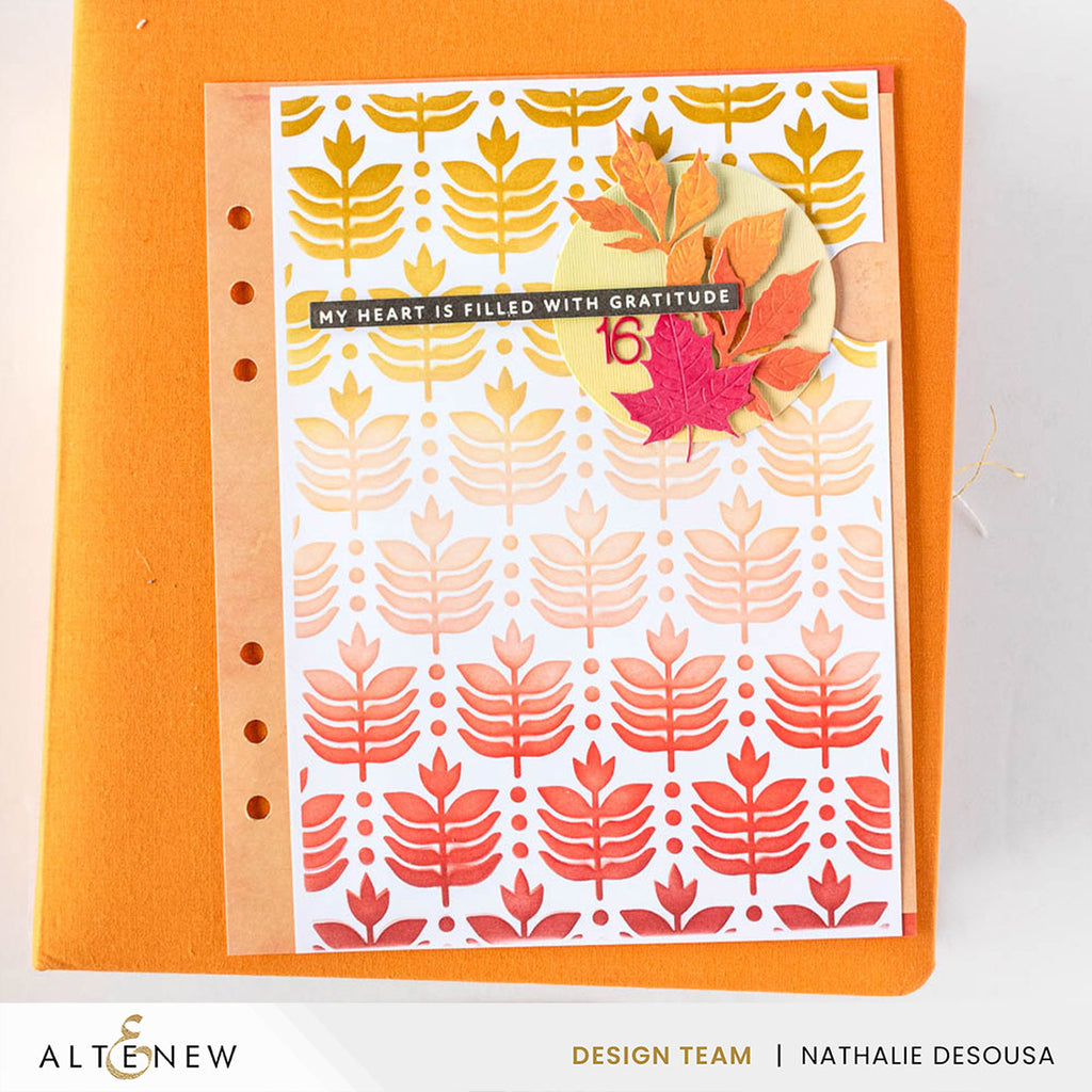 Altenew Crispy Leaves Dies alt10954 gratitude