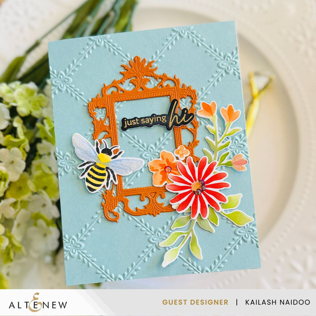 Altenew Crisscross Blooms 3D Embossing Folder alt11073 hi